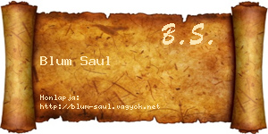 Blum Saul névjegykártya